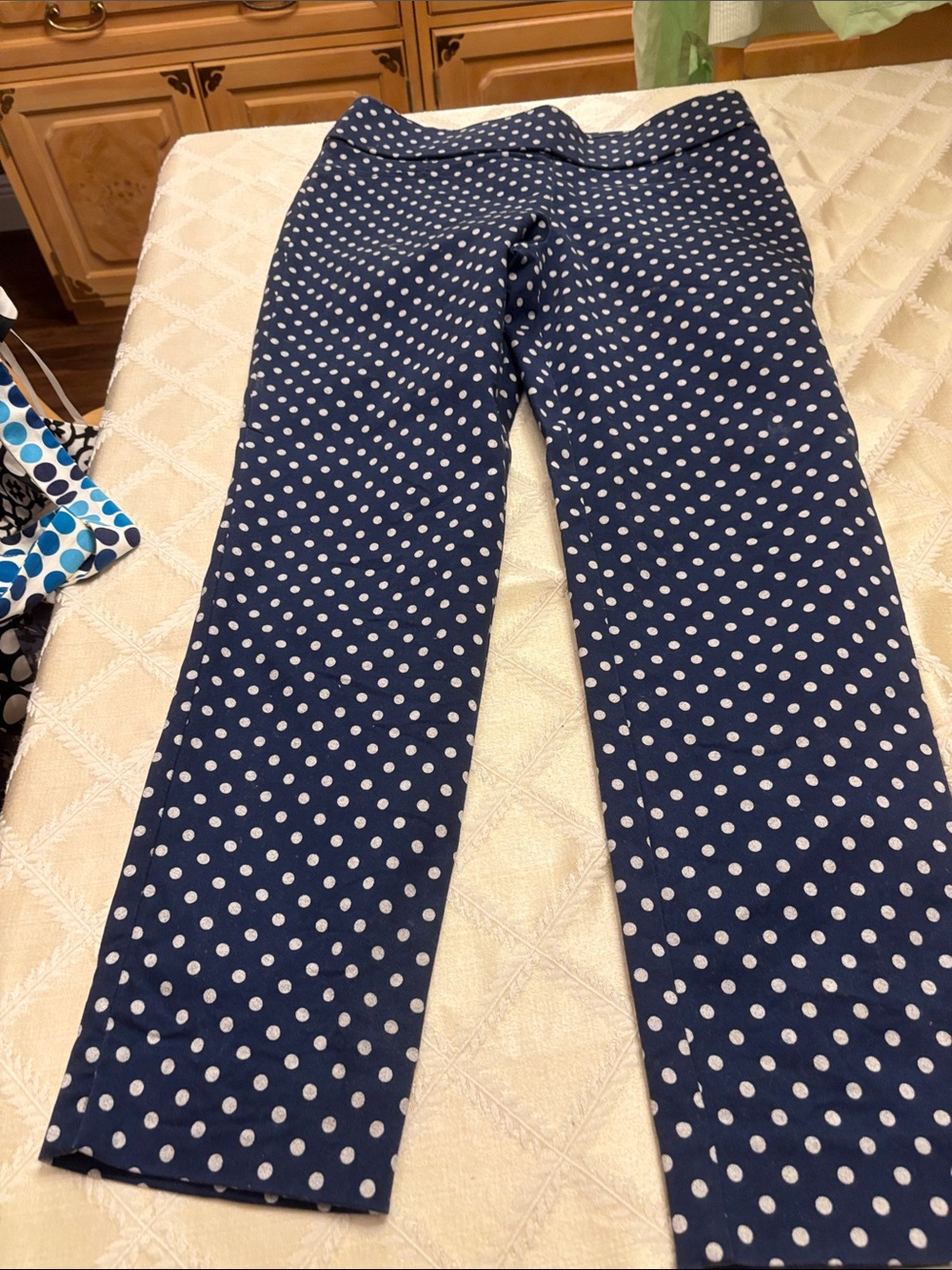 Marilyn Monroe Navy Polka Dot Skinny Pants